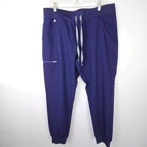 FIGS Mens Zamora Scrub Pant Blue Sz XL Jogger Cargo Pockets Hospital Lab Work